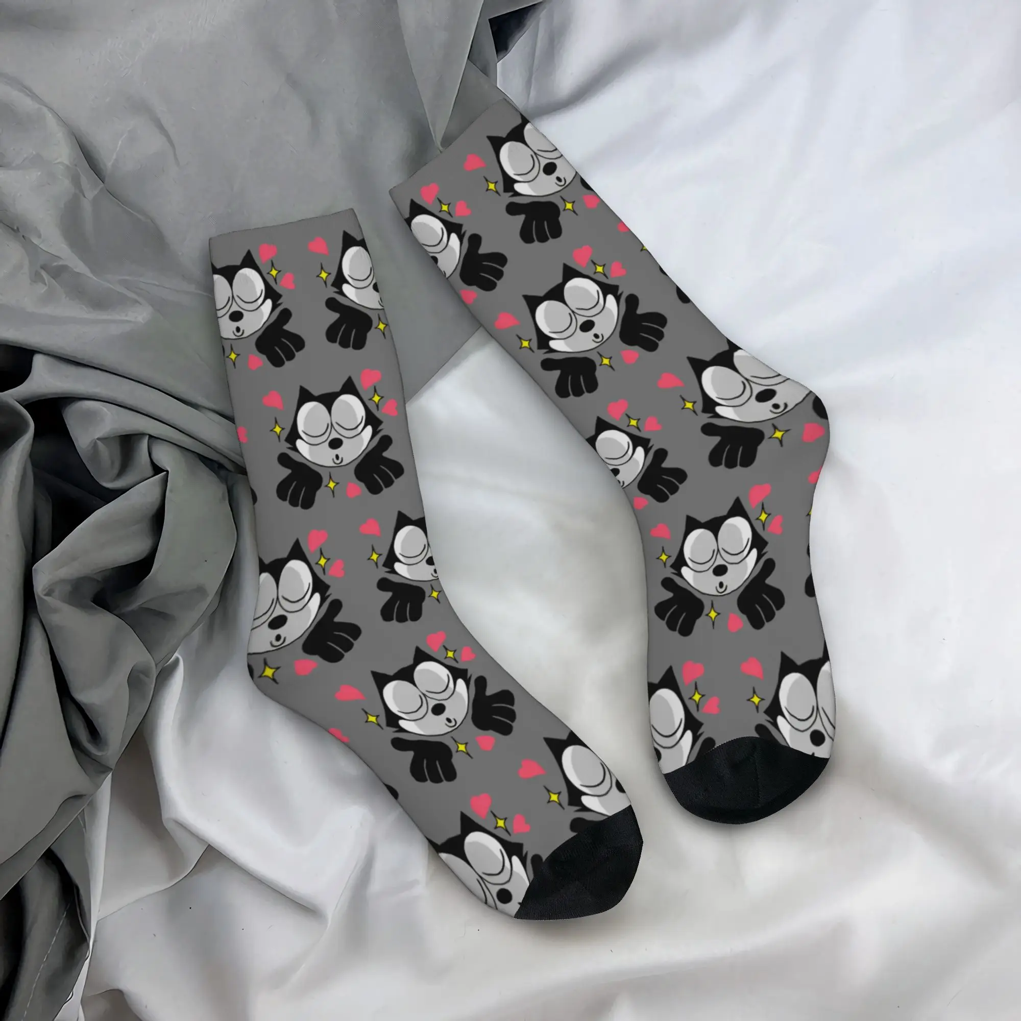 Felixes Black Cat Socks Merch For Men Women  Middle Tube Socks Soft Best Gifts