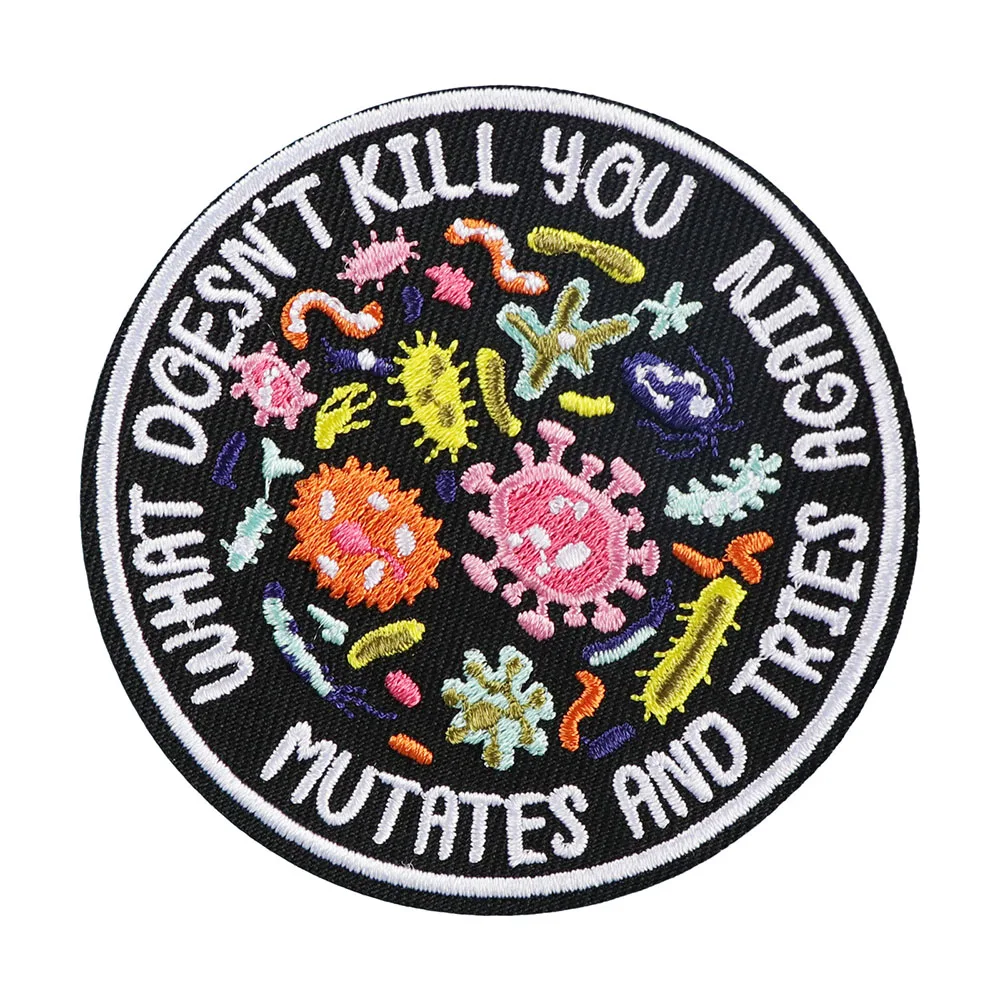 1pc What Doesn'T Kill You Mutates And Tries Again Sticker, Science Microbiology Infectious Disease Stickers Laptop Decal Water B