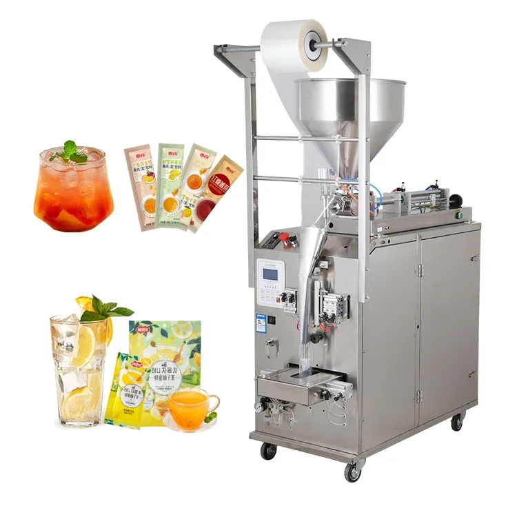 

Automatic Vertical Small Bag Liquid Pouch Honey Stick Sachet Packing Machine Milk Jam Soup Water Oil Filling Packaging Machine