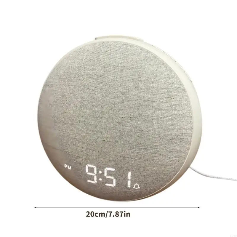 Modern Sunrises Alarm Clock With Brightness Adjustment And 30 Soothings Sound Gentle Wake Up Light Dimmable Clock B03E view 6