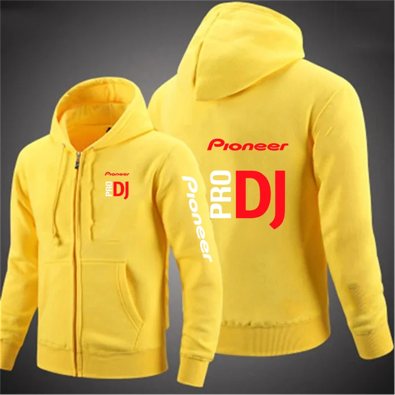 High quality Fashion Zip Hoodies Men Pioneer Pro Dj Hoodie Sweatshirts Harajuku Jacket High Street Hoodie Casual Loose Clothes