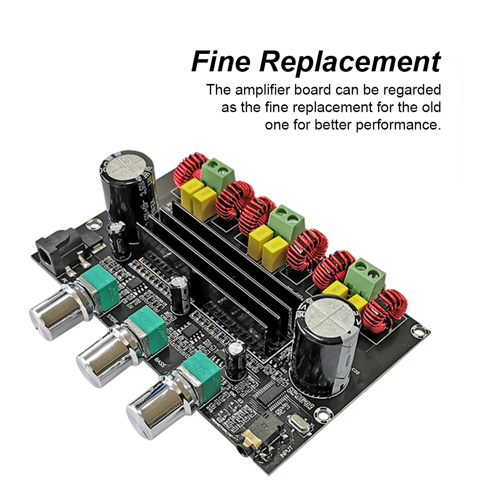 

Amplifier Board 2.1 Channel Bluetooth-compatible Rotary Knob AUX Interface Stereo Music Amplifying Module Part