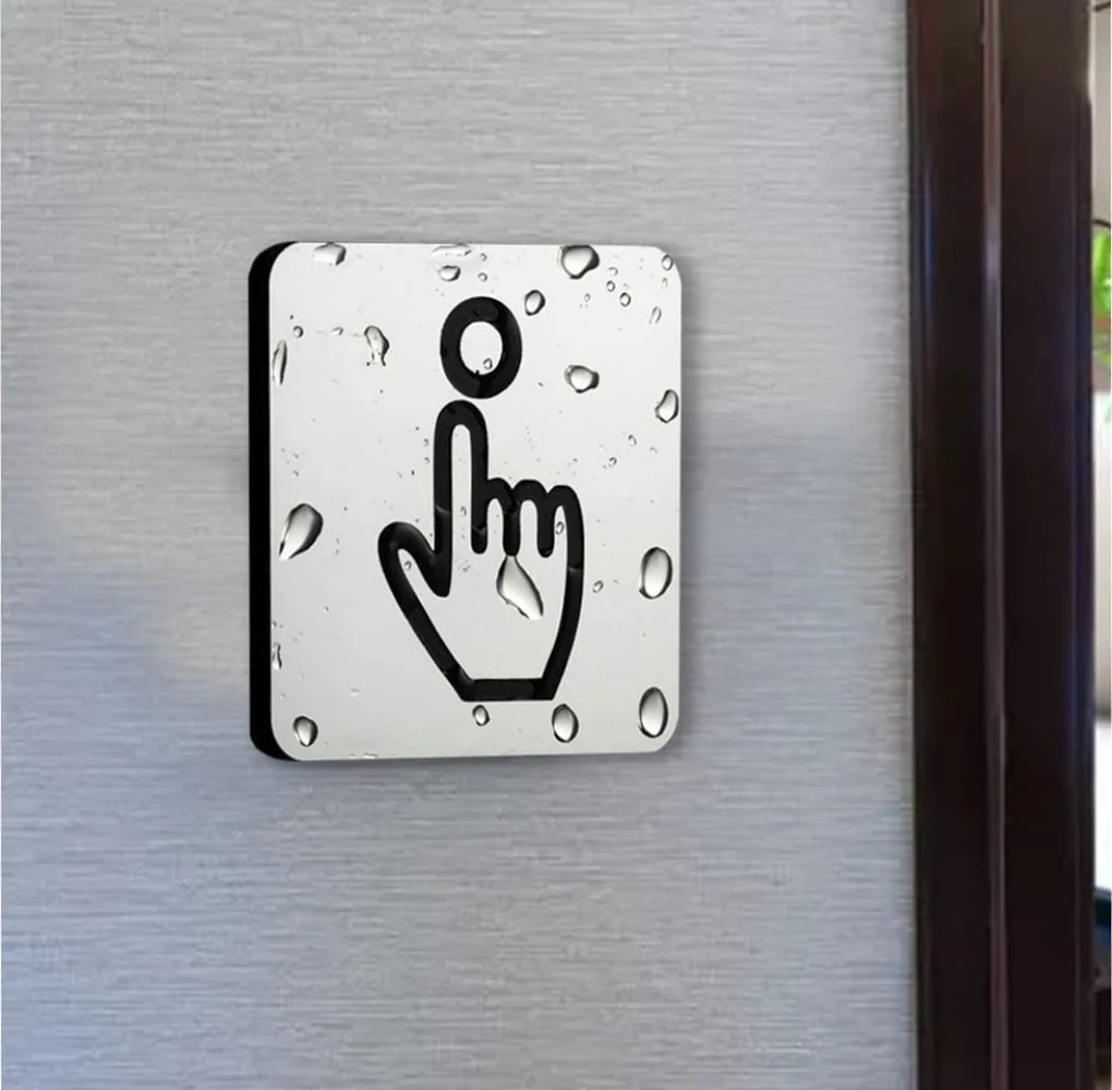 Doorbell Sign Ring Plaque Home Supplies Waterproof Long-lasting Acrylic Thin Decorative Compact Size Notice Signs
