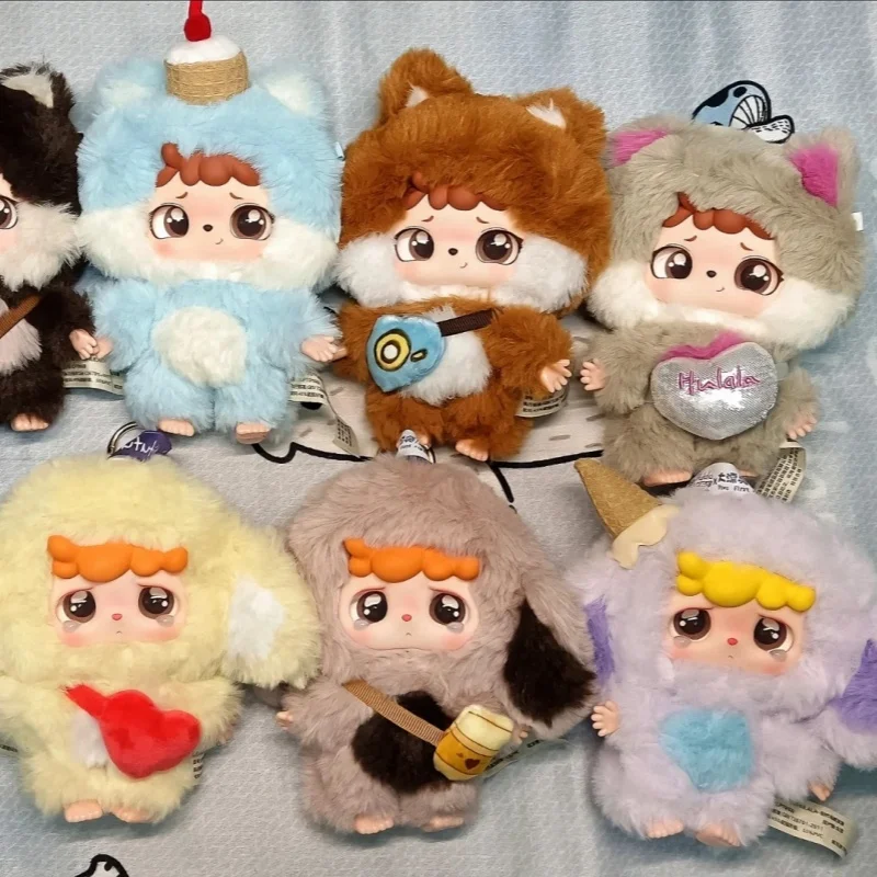 

Подлинная детская серия «Три Митуту и Халла», слепая коробка, кавайная виниловая плюшевая кукла, сумка, подвеска, украшение для рабочего стола, подарок для девочек и детей