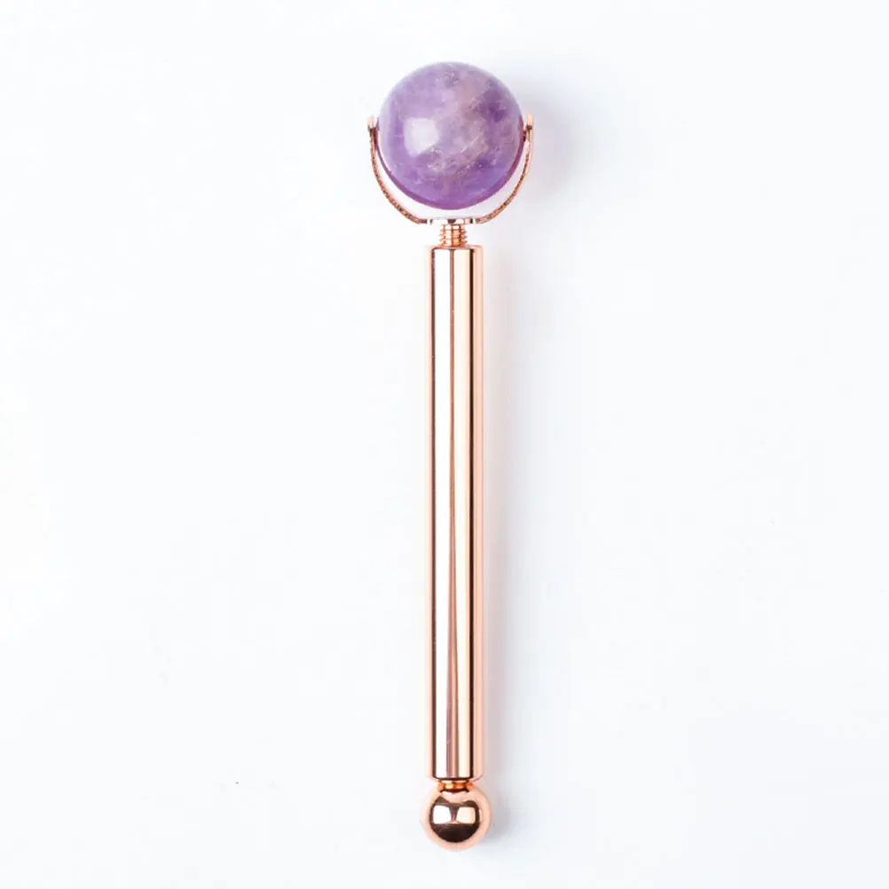 

Jade Roller Set Face Massage Tool Skincare Kit Puffiness Relief 3 Replacement Roll Beads 1 Frame Rack Smooth Lightweight