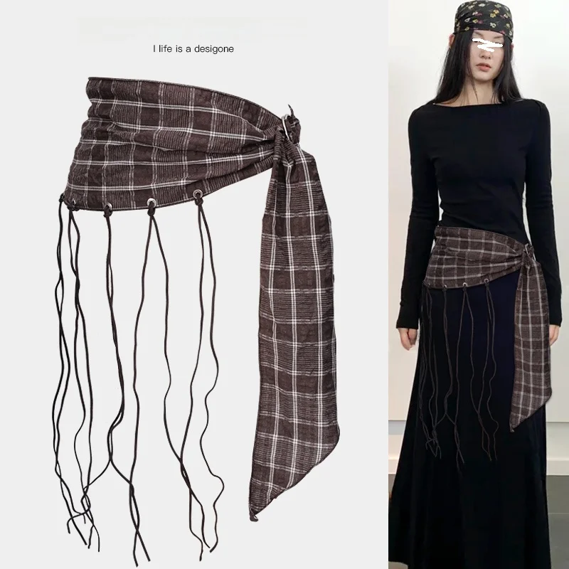 retro-bohemian-ethnic-style-silk-scarf-waist-belt-women's-wide-waist-seal-tassel-decoration-dress-matching-accessories