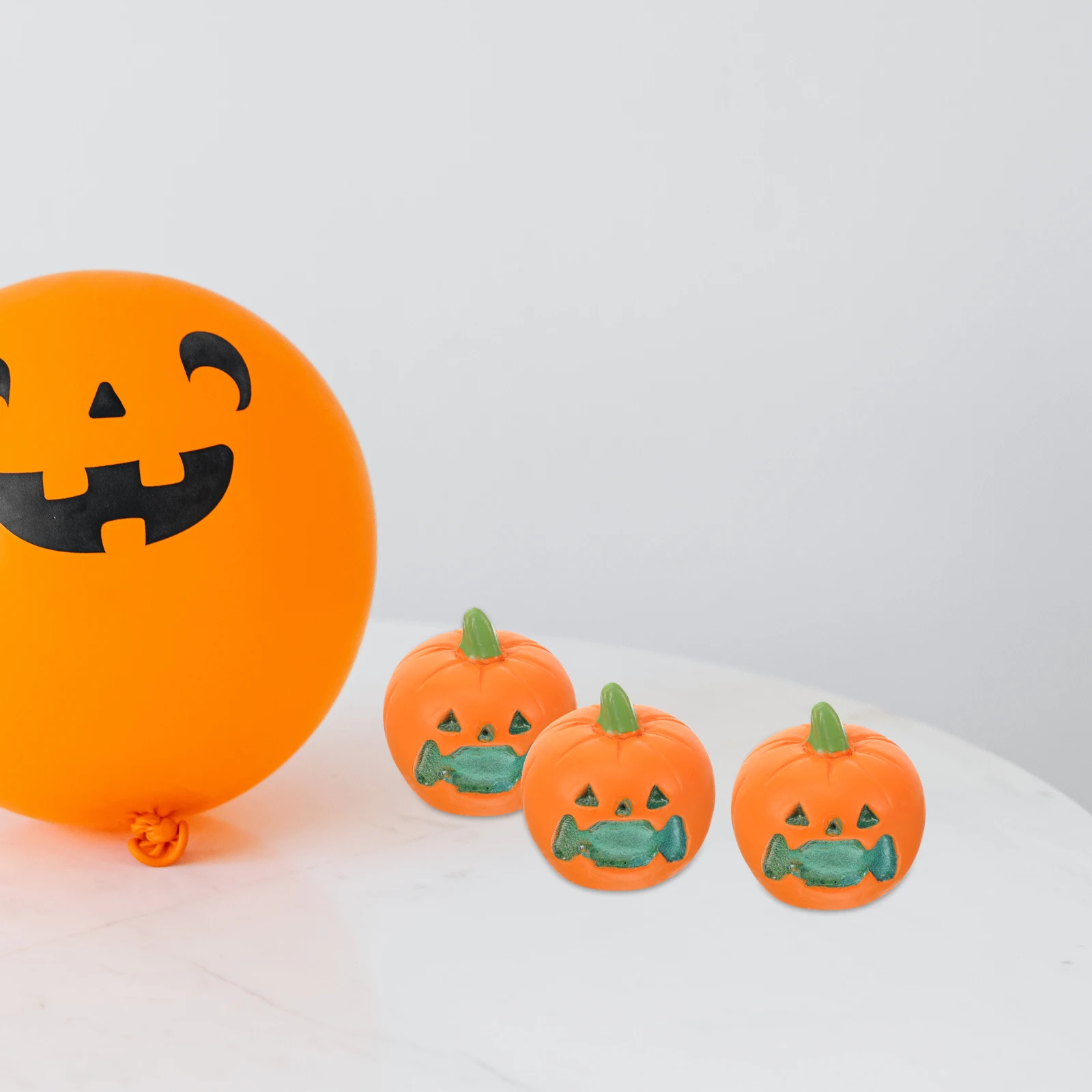 

3pcs Halloween Pumpkin Decoration Resin Miniature Fish Tank Decor Aquarium Ornament Cartoon Pumpkin For Party Garden