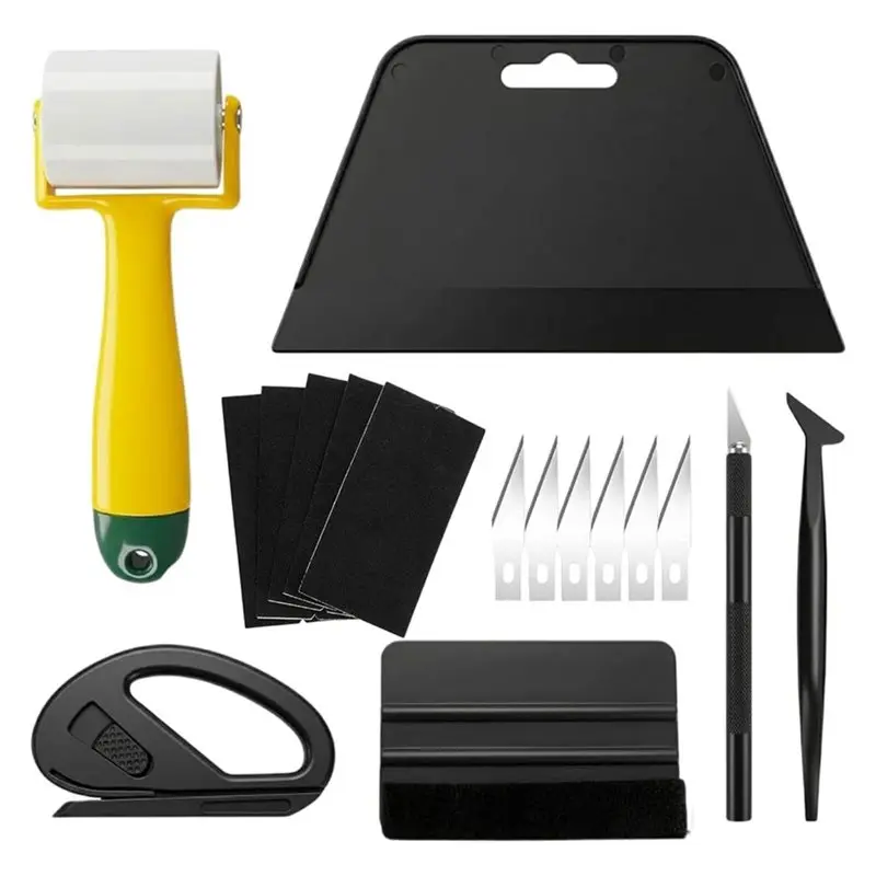 ABJF-Car Wrap, For Peel And Stick, Vinyl Window Tint, Glass Film- Wallpaper Smoothing Tool Kit(16 Pcs)