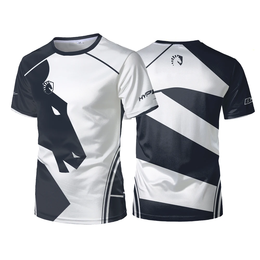 Liquid Team Team Uniforms CS:GO E-sports Competition Training Suits Men's Sports T-shirts Breathable Casual Oversized Tops Tees