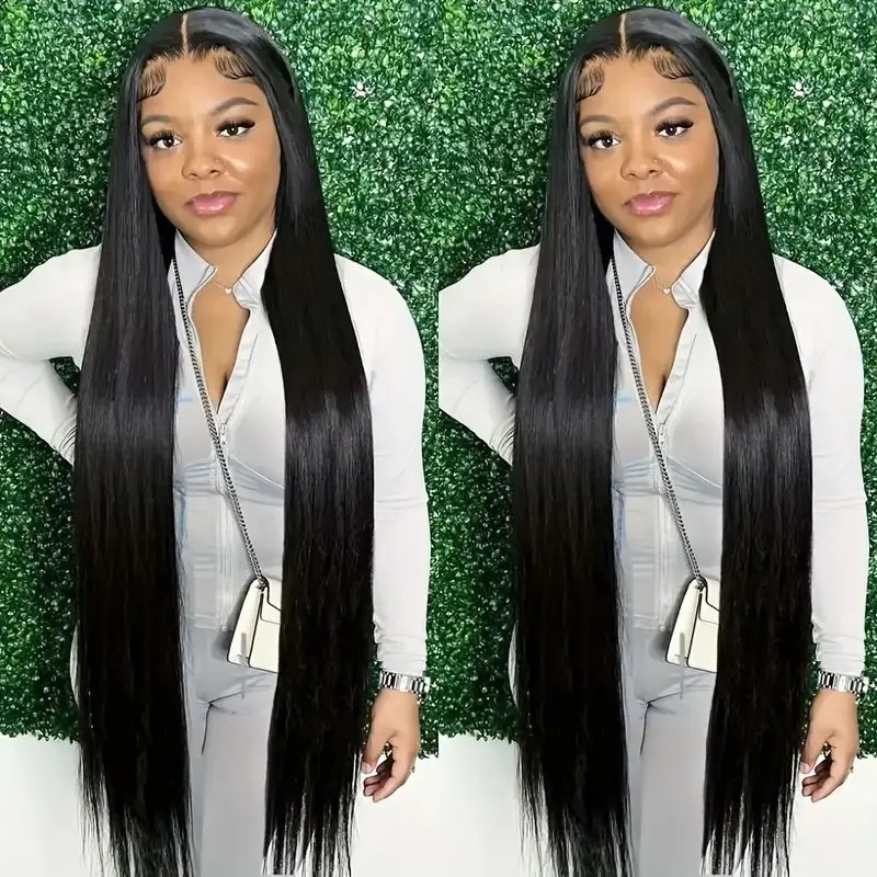 Rosabeauty 100% Human Hair 30 40 Inch 13x6 13X4 Frontal 5X5 Glueless Ready to Wear Wigs 250% For Women Straight Lace Front Wig