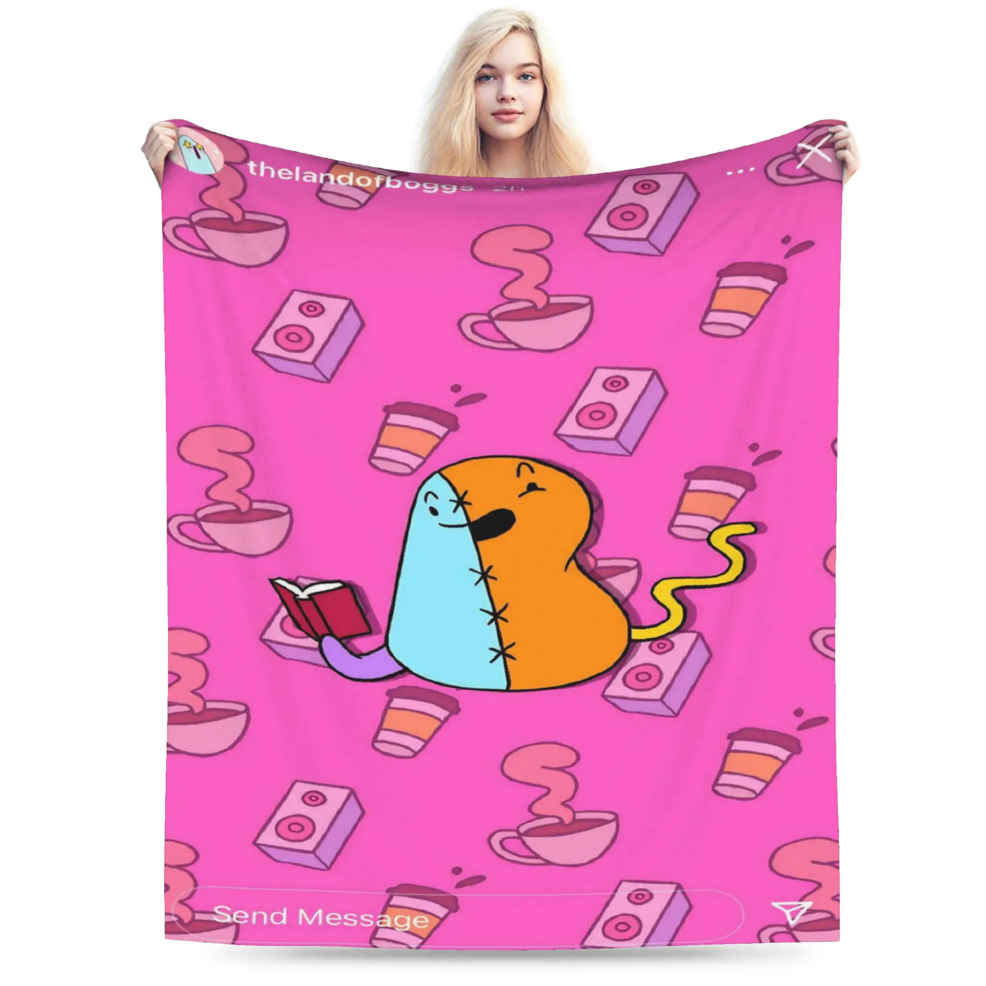 Comfortable The Land of Boggs  Blanket Stuff Sofa Decorative  Throws And Blankets Lightweight Thin Fleece for Car