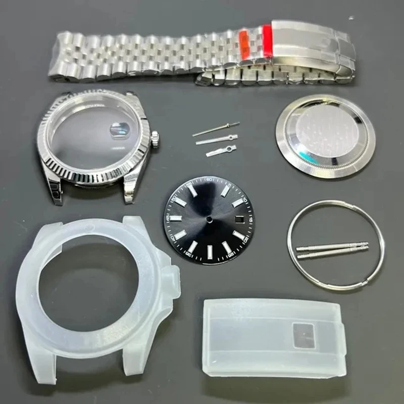 

41mm Assemble Watch Case Set Dial 31mm for ETA 2836-2 2824 3235 Movement Stainless Steel Strap Sapphire AR N High Version Parts