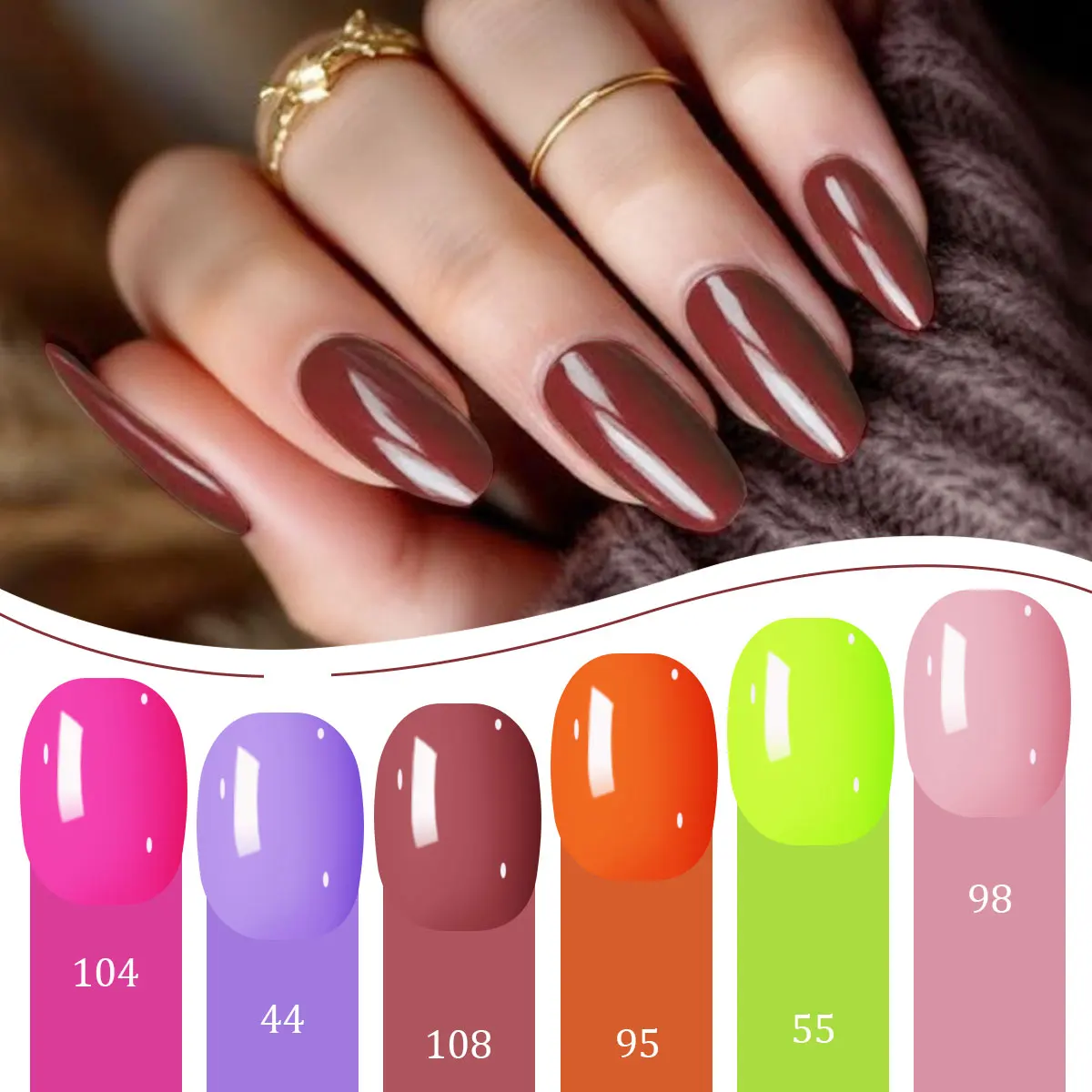 GAVY 6本入りネイルポリッシュセット - 豊富な色展開、ホルムアルデヒドフリー、サロンでの使用、自宅での使用、またはホリデーギフトとして最適。