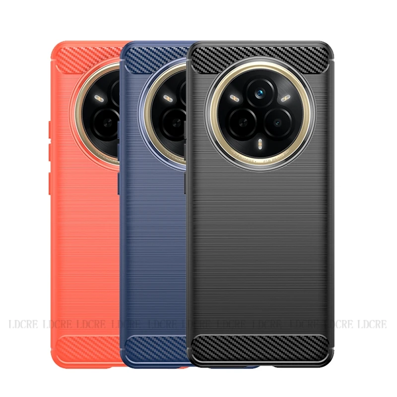 

For Cover Realme 14 Pro Plus Case OPPO Realme 14 Pro Plus Capas Carbon Fiber Shockproof TPU Silicone Fundas Realme 14 Pro Plus