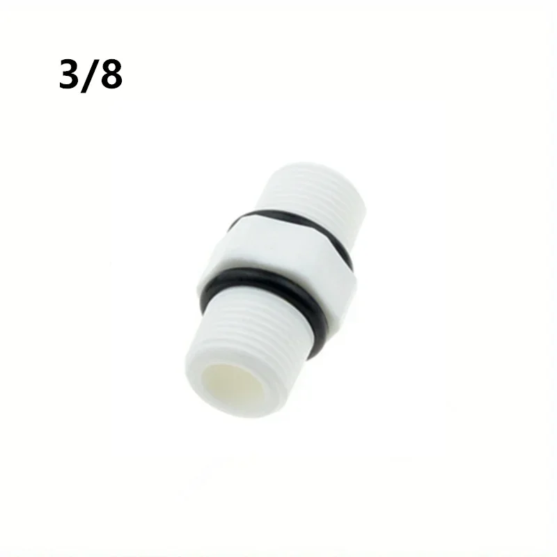 Plastic Nylon 1/4" 3/8" 1/2" 3/4" BSP Male Thread Equal Hex Nipple Union Pipe Coupling Fitting Connector Coupler For Water Oil