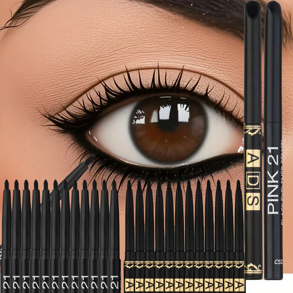 24pcs Eyeliner Pens, Waterproof & Smudgeproof Formula, Long-Lasting Eye Makeup, Easy Application All Day Wear