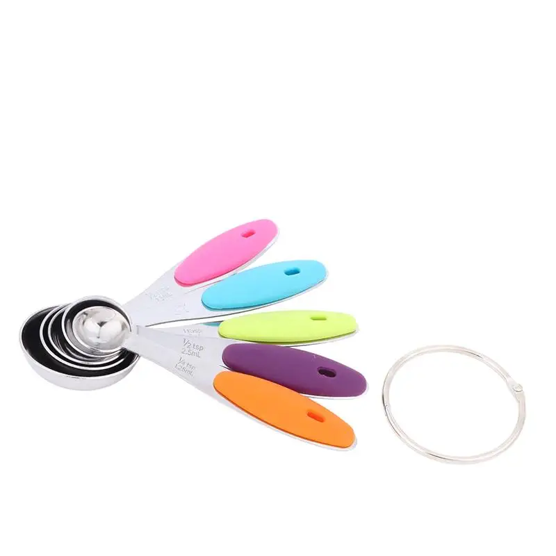 5Pcs Stainless Steel Measuring Set Stackable Measuring Spoons Set For Kitchen Tea Coffee Baking Measuring Tool