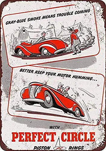 Perfect Circle Piston Rings Wall Poster Tin Sign Vintage BBQ Restaurant Dinner Room Cafe Shop Decor