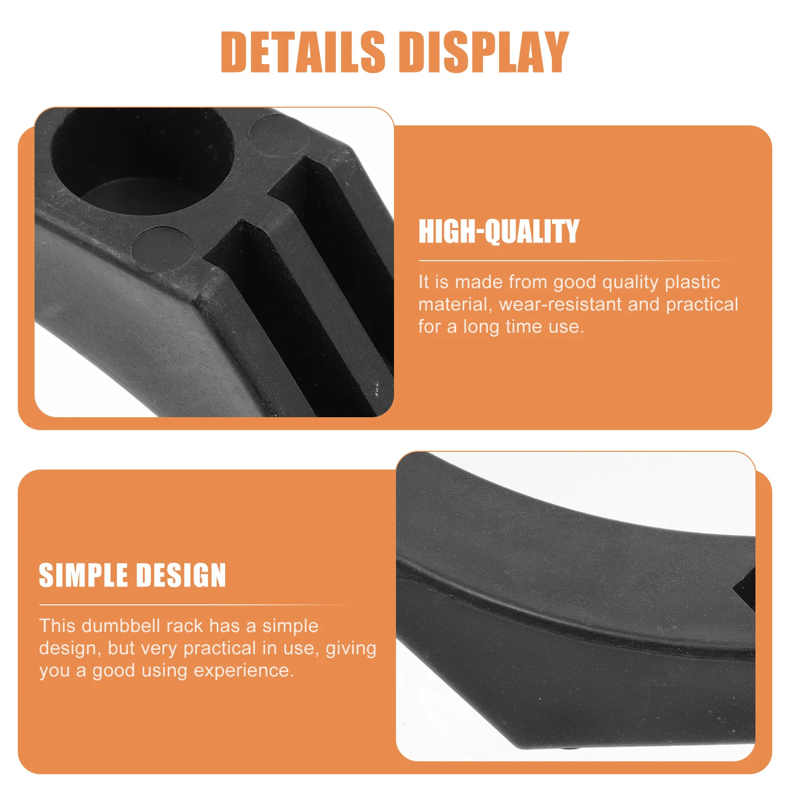 

4pcs Plastic Stand Dumbbell Saddle Wear-Resistant Fitness Accessory Storage Stand For Home Gym Dumbbell Holder