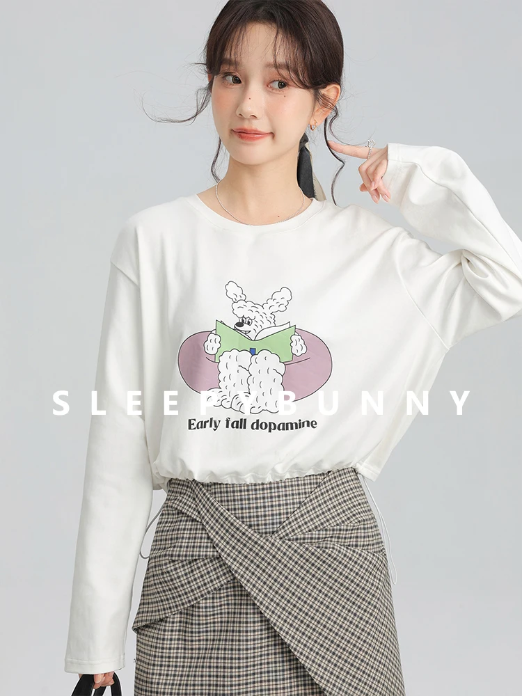 

Sweet Style Cute Cartoon Dog Print Sweatshirt,Women’s Casual Crewneck Long Sleeve Top,Loose Fit Autumn Winter Fashion 2025 New