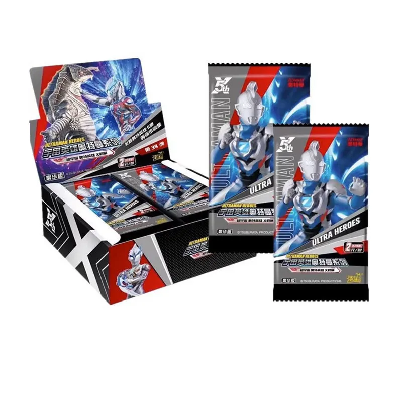 KAYOU Original Ultraman Complete Series Card Booster Pack Anime Figure Rare Collection Cards Flash Card Toy For Children Gift