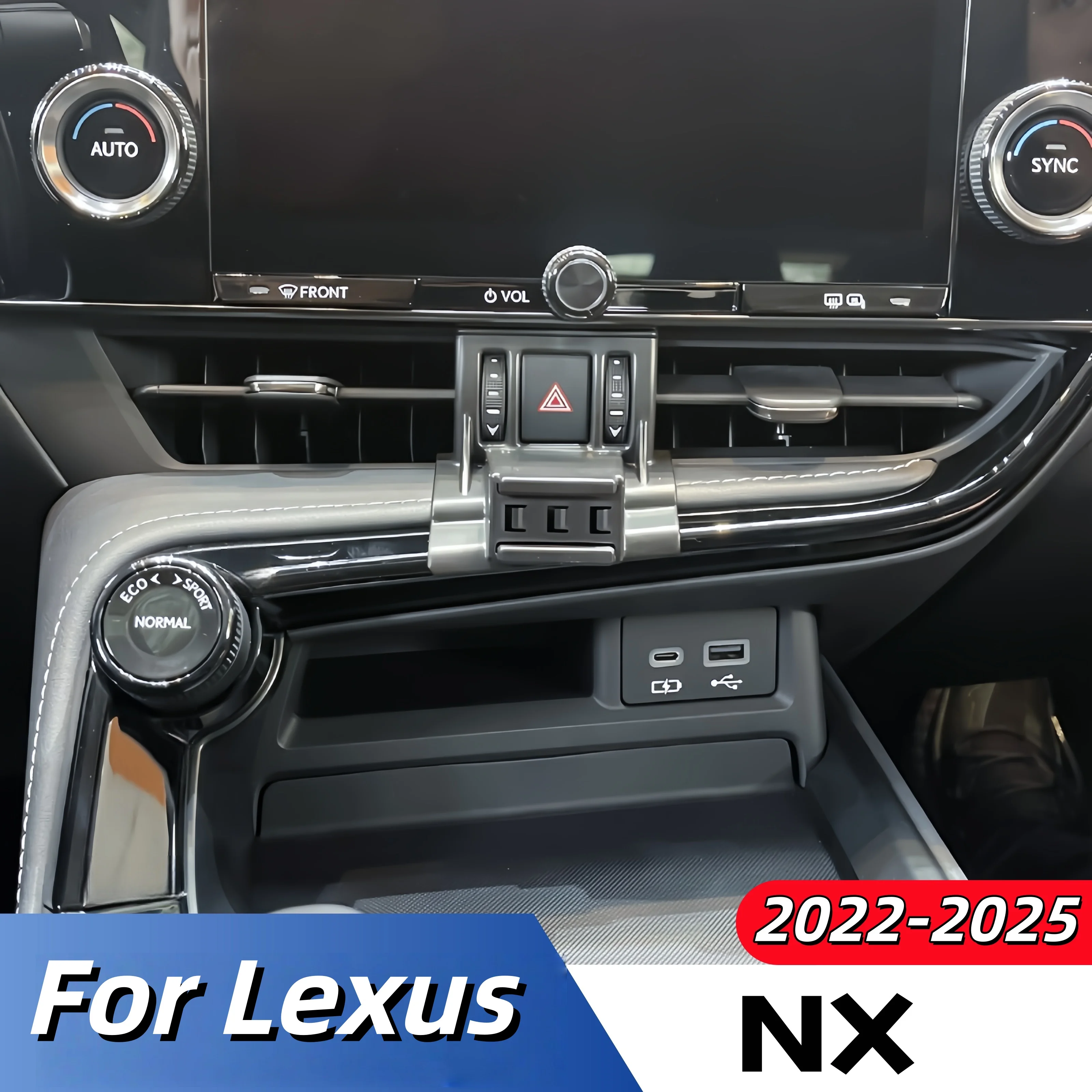Geeignet für 2022-2025 Lexus Auto-Handyhalterung, feste Navigations-Handyhalterung, Zubehör für Lexus NX Auto-Handyhalterung, Linkslenker-Modelle.