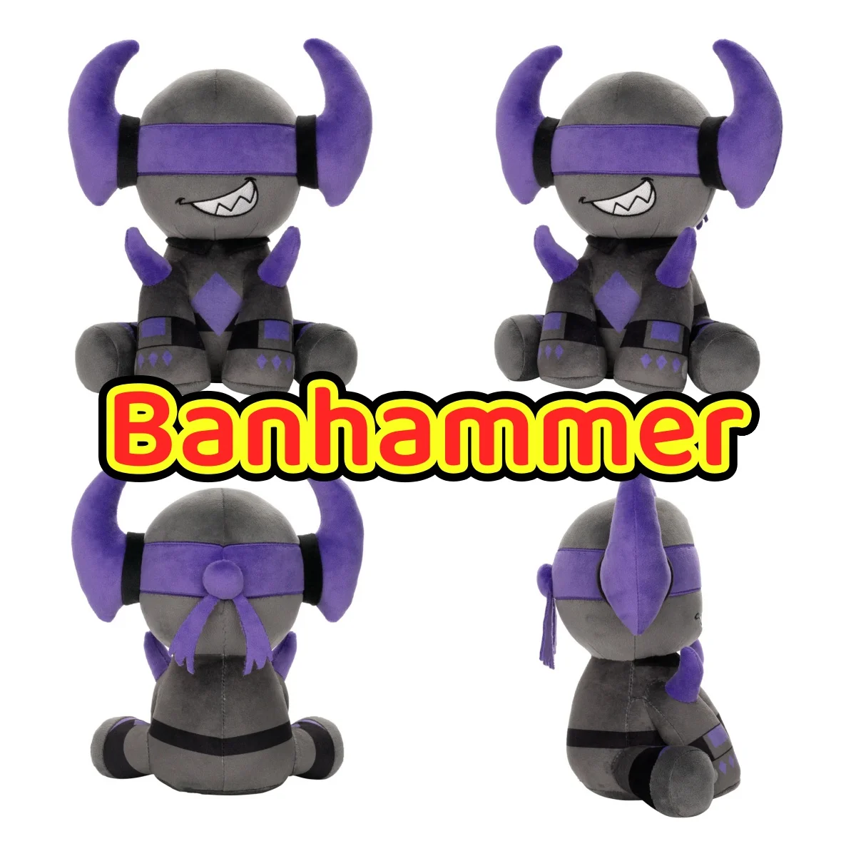 

Милая плюшевая игрушка PHIGHTING Banhammer, фиолетовый дьявол, демон, коллекционная мягкая кукла, подарок на день рождения для детей, фанатов