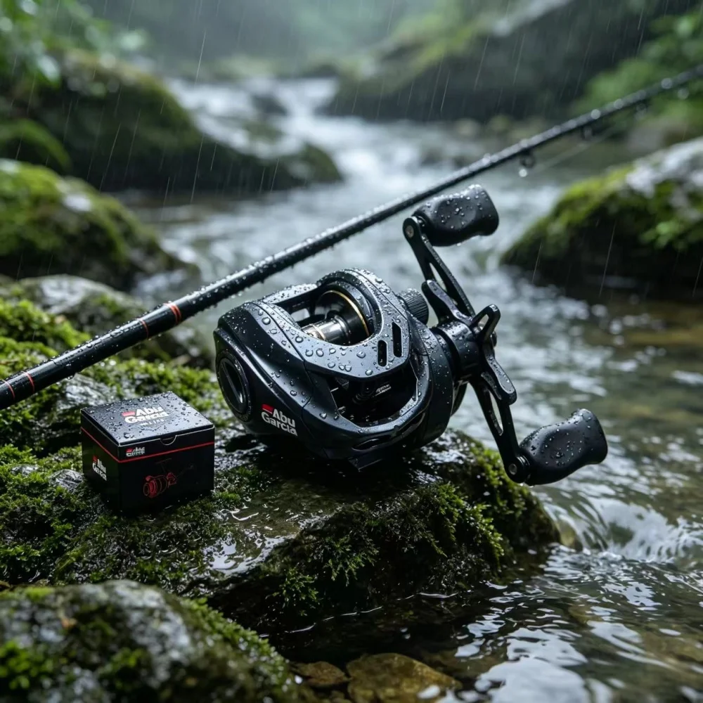Neue Abu Garcia Metall-Baitcasting-Rolle mit 18KG Maximaler Bremskraft, Hochgeschwindigkeits- und Niedriggeschwindigkeits-Schutzlager, Robuste Salzwasser-Angelrolle – Detail 9