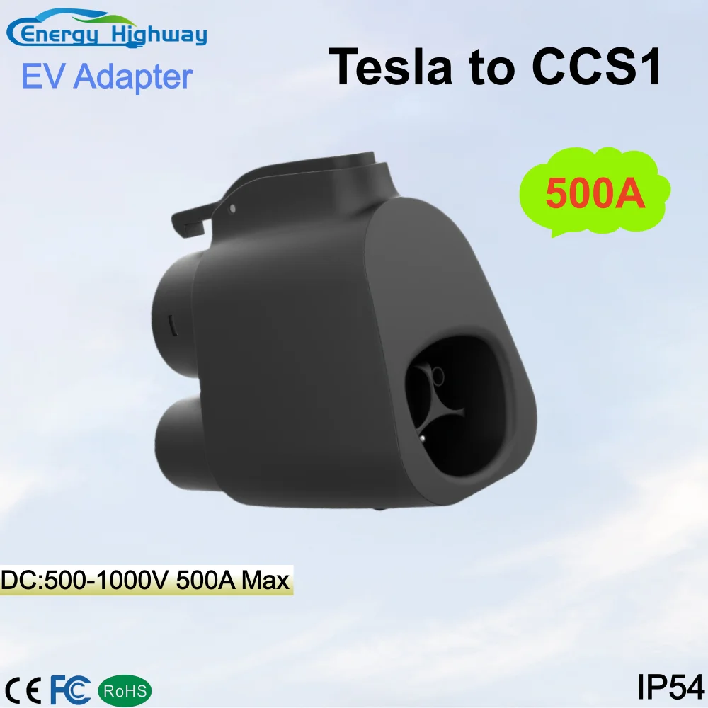 

NACS To CCS1 EV Adapter 500A MAX 1000V DC 250KW For NACS Version Portable EV Charging Acessories NACS-CCS1