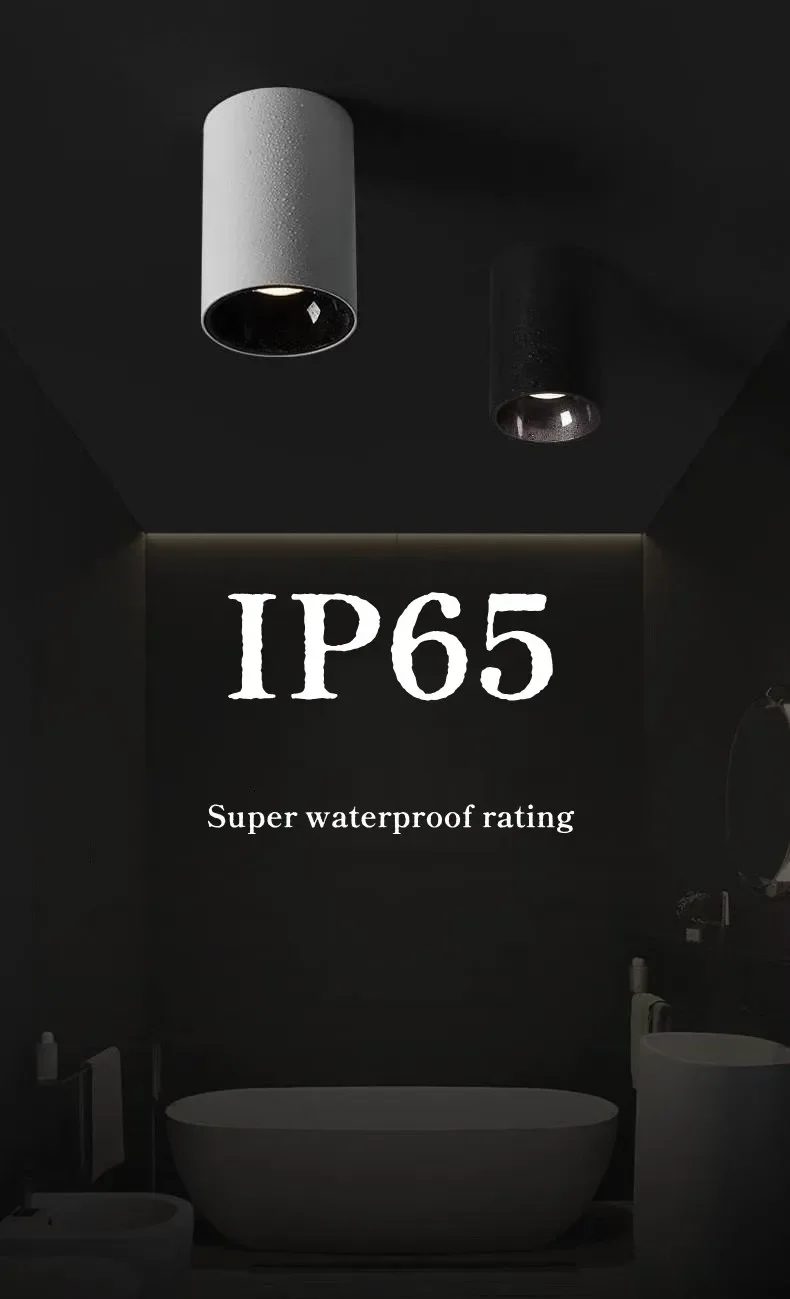 Tubo de luz LED impermeable profesional IP65 moderno para baño/cocina/exterior 5W/10W/15W/20W/25W/30W montaje en superfi