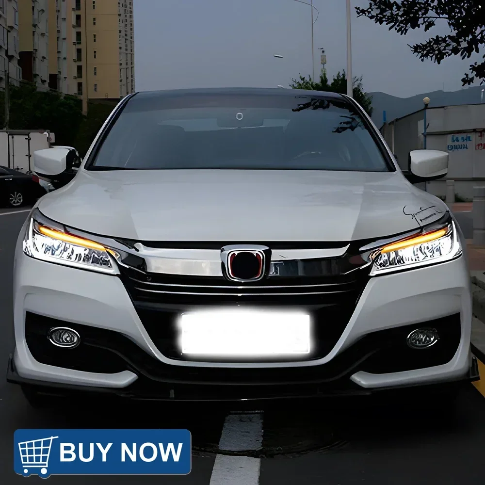 

Auto Headlights For Accord 9.5Th G9.5 2016-2017 Angel Wings Led Car Front Lamps Assembly Upgrade Streaming Style Accessories