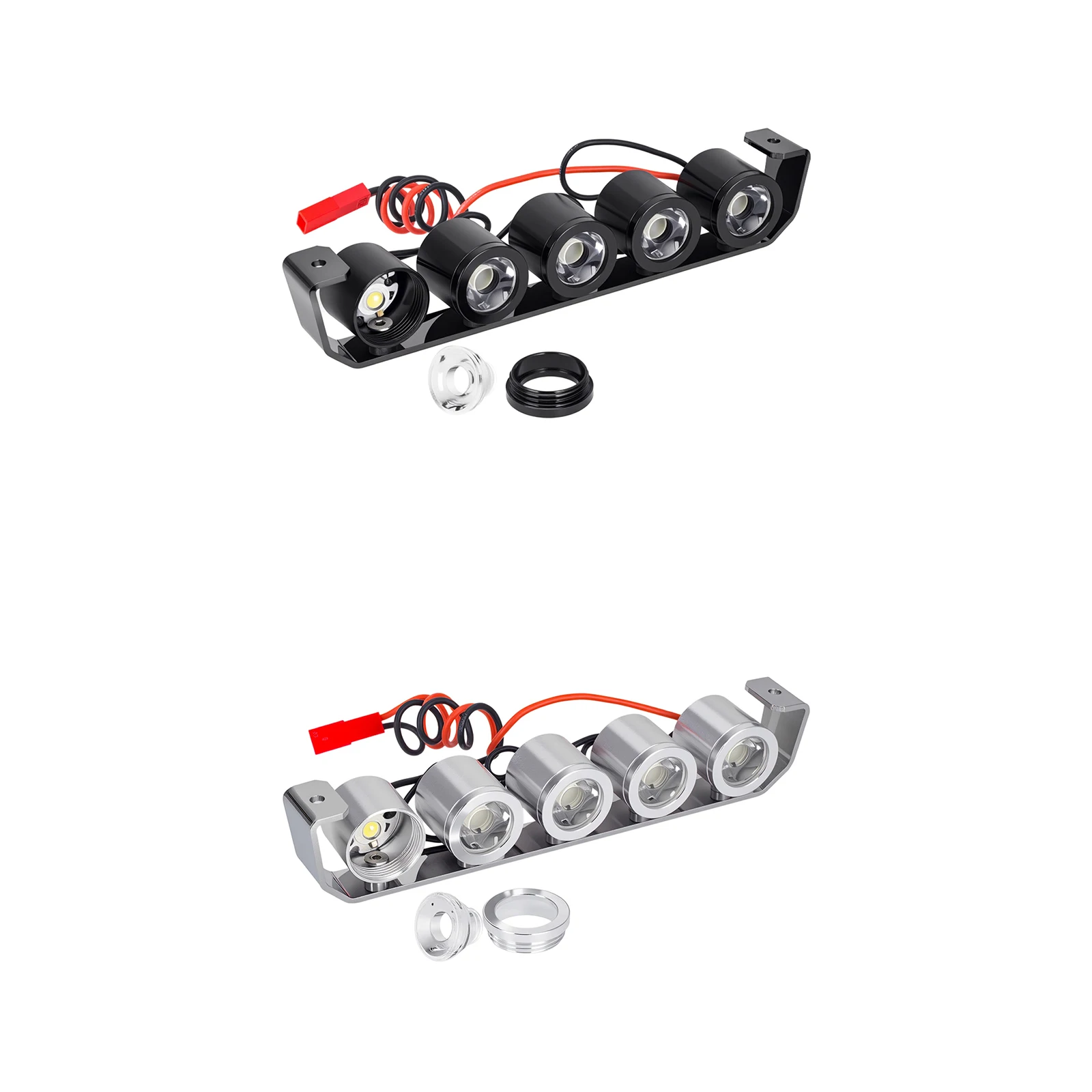 5 Circular LED Spotlight Bracket for 1/10 RC Tracked TRX4 Defender SCX10 90046 RC4WD D90 D110 TF2 Upgrade