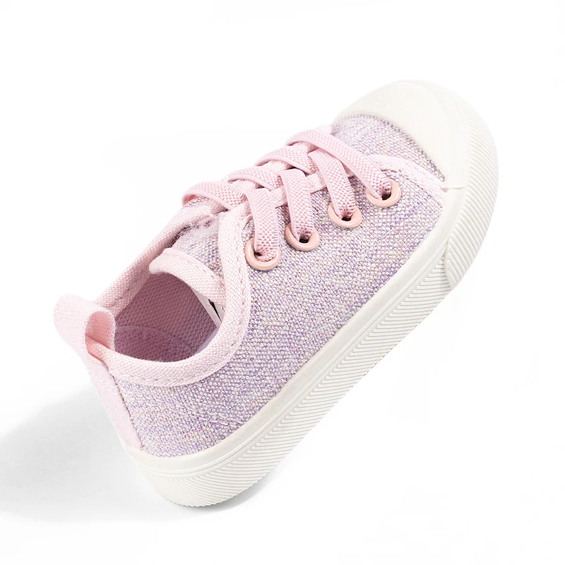 Spring New Closed-Toe Anti-Kick Slip-On Kids’ Canvas Shoes, Candy-Colored Lightweight Casual Footwear for Boys, Girls, Toddlers