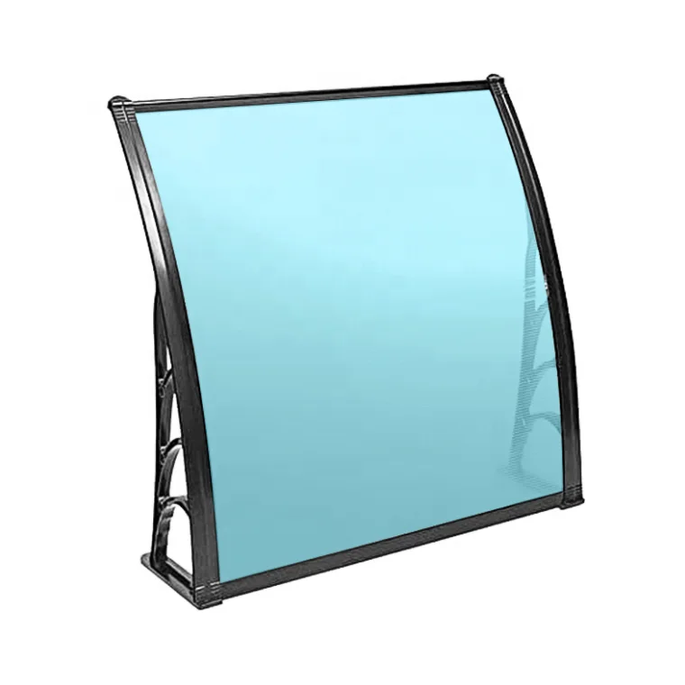 DIY Manual Modern Easy Installation PC Awning UV Protection Poly Carbonate Canopy Patio Cover Aluminum Door Awning