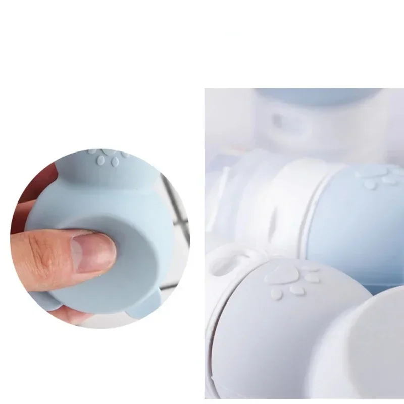 Tragbare, nachfüllbare, leere Reiseverpackungs-Quetschbehälter für Lotion, Shampoo, Kosmetik, Flasche, Cartoon, niedlich, Silikon