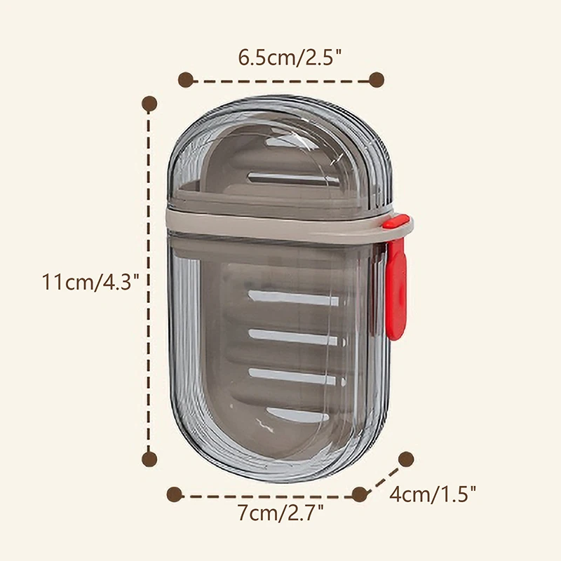 Jabonera portátil sellada, caja de almacenamiento impermeable para viaje, baño y Camping