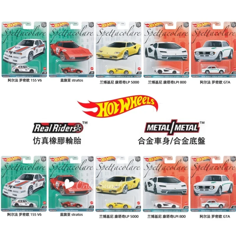 

В наличии Hot Wheels, итальянская скоростная машина Lancia Countach Romeo, литая игрушечная модель автомобиля, культурный коллекционный автомобиль