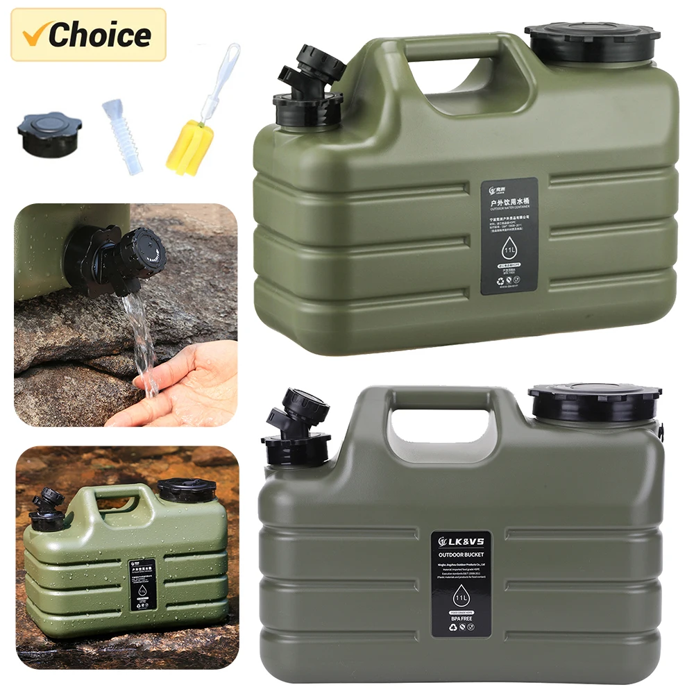 دلو تخييم محمول بسعة كبيرة ، تخزين مياه ، عدم تسرب للتخييم ، صيد الأسماك ، نزهة ، المشي لمسافات طويلة ، علبة مياه الشرب ، 11 لتر