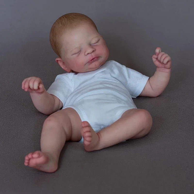 

52CM Timothy Sleeping Newborn Baby Reborn Doll Baby High Quality Genesis Hand Painted Doll with Visible Veins 3D Skin Toys