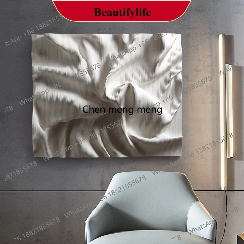 

G153 Wood carving decorative painting model room background wall three-dimensional entrance hanging painting frameless mural