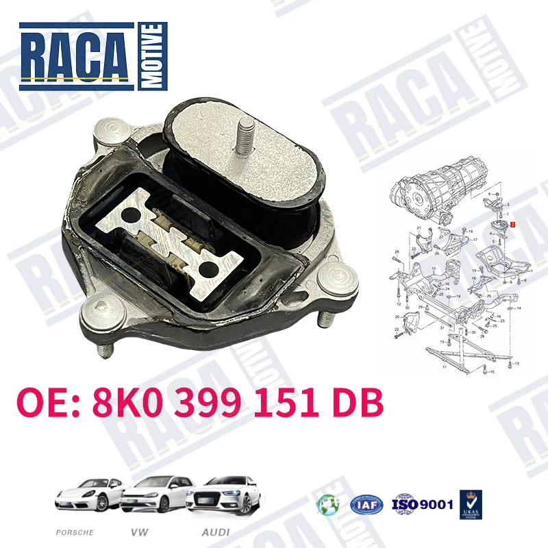 

For Audi A4 S4 A5 S5 Q5 A6 A7 A8 Engine Support Gearbox Mounts Transmission Rubber Pad 8K0399151DB 8K0399151CD 8K0399151DK