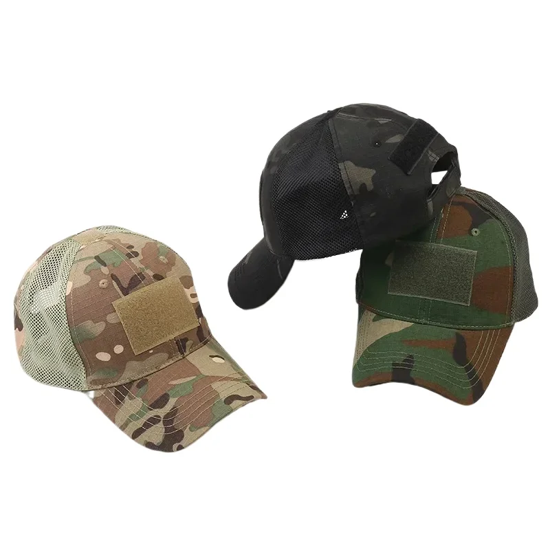 

Tactical Army Cap Outdoor Sports Camo Airsoft Military Mesh Snapback Baseball Caps Summer Sunscreen Hunting Hiking Hats