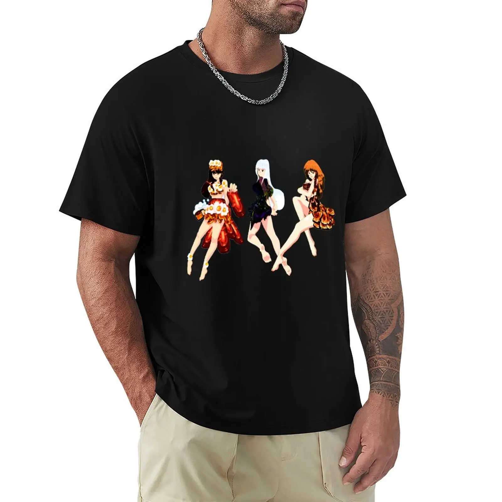 

Three girls at a fun food festival. T-Shirt Breathable Travel T-Shirt