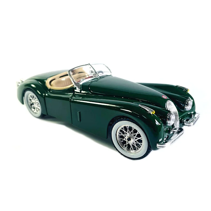 Bburago 1:24 1951 Jaguar XK 120 Roadster alloy racing car Alloy Luxury Vehicle Diecast Pull Back Cars Model Toy Collection Gift