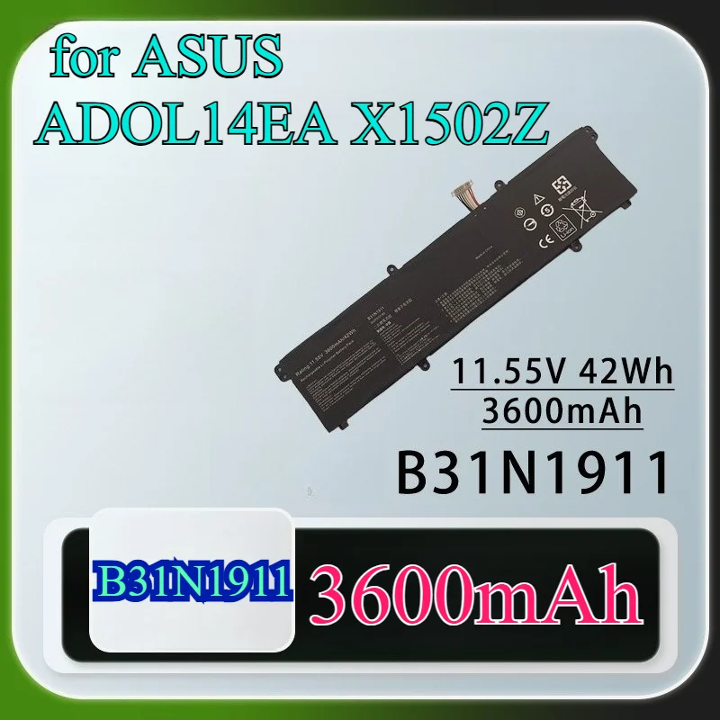 

Аккумулятор для ноутбука большой емкости 3600 мАч для ASUS ADOL14EA X1502Z M4100U ADOL14EQ B31N1911, сменный литий-ионный аккумулятор