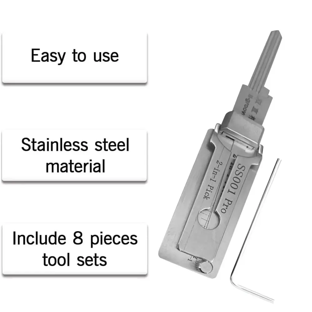 Imagem -03 - Chave de Decodificar 2-em1 Gancho de Precisão e Conjunto de Coleta Ferramenta de Medição Manual Ferramenta de Manutenção do Carro Ss001 Profissional Aço Inoxidável