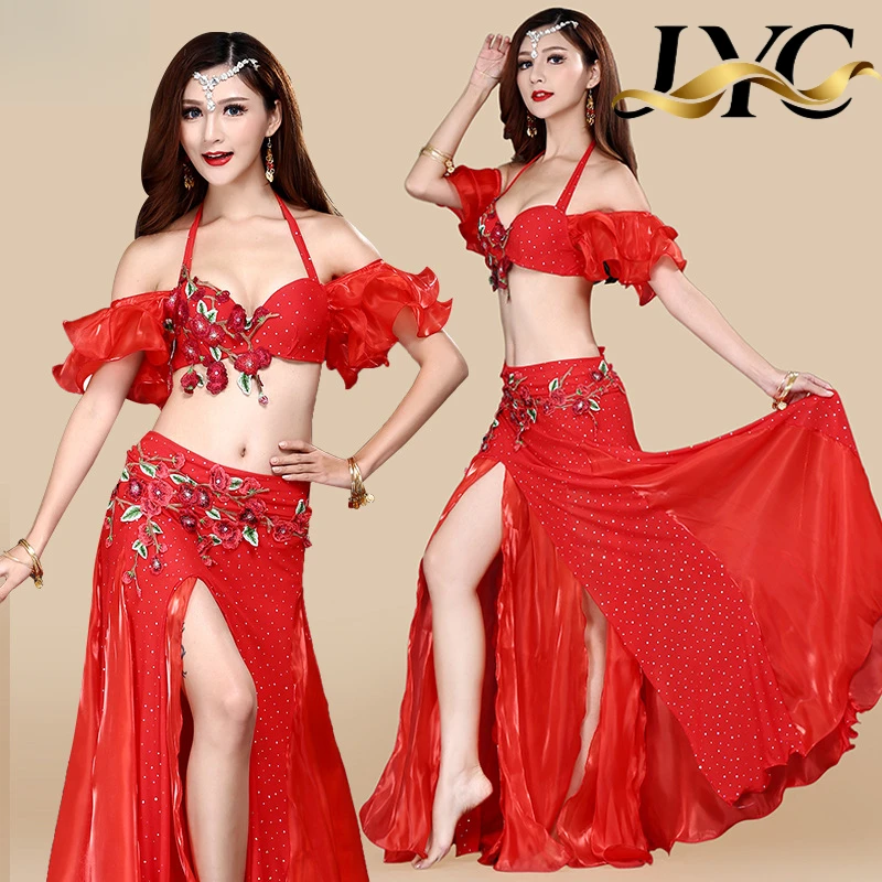 Nouveau printemps été danse indienne danse du ventre soutien-gorge perlé scène Performance Costume ensemble pour femmes adultes