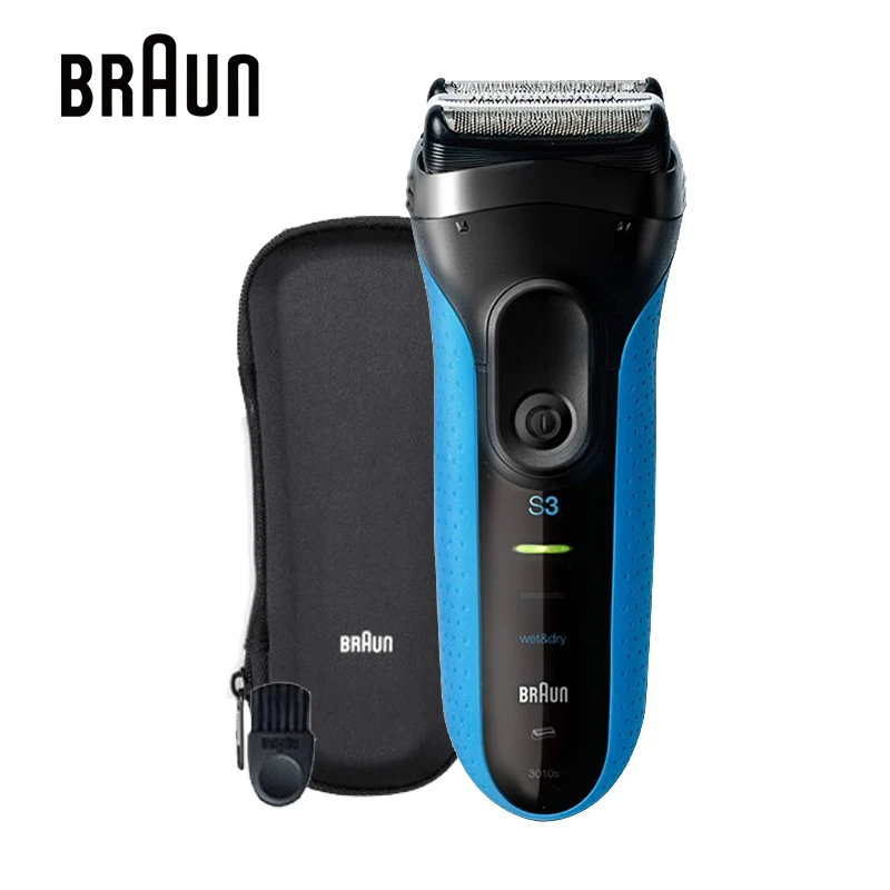 Original Braun 3010S Rechargeable Electric Shaver Men's Face Hair Removal Waterproof Floating Head Fasr Charge Electric Razor