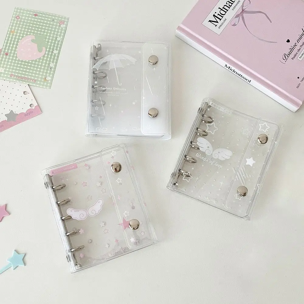 Picture 3: New Transparent Loose-leaf Cover Angel Wings Patterns 3-inch Storage Photo Album Binder Notebook