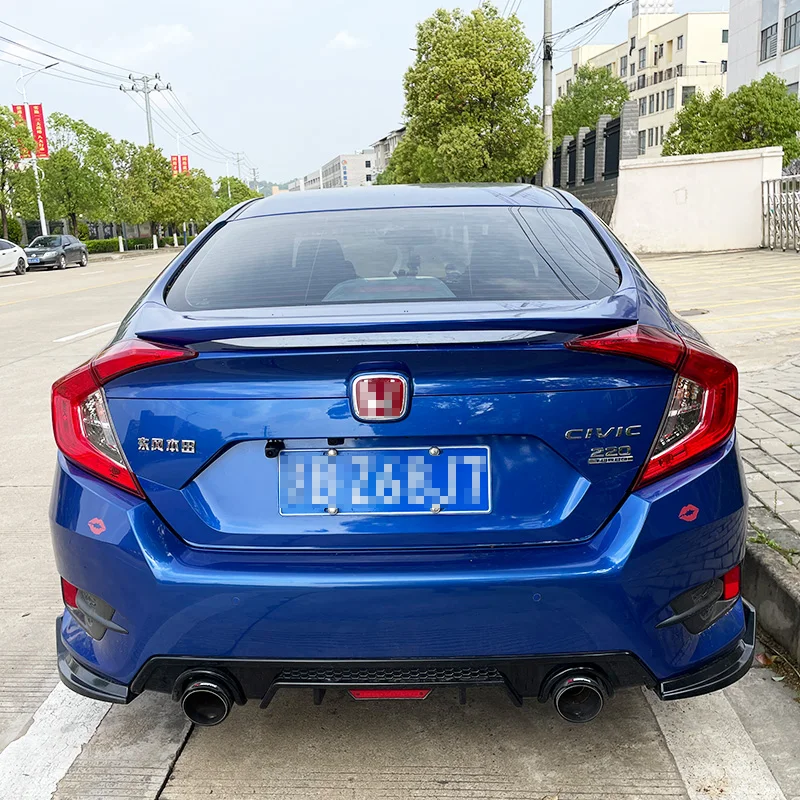 For Honda Civic 10th Gen Sedan 2016 2017 2018 2019 2020 Type-MC Style Rear Spoiler Wing Tail Trunk Tuning Decoration Accessories